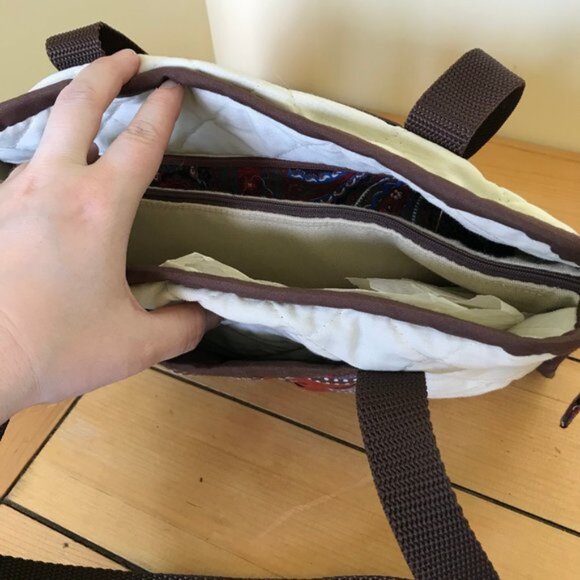 Starburst Quilted Handbag Hand Made Patchwork Organizer Purse + Sewing Pattern - Picture 8 of 16